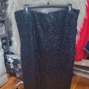 Forever 21 Elegant Midnight Blue Sequin Skirt